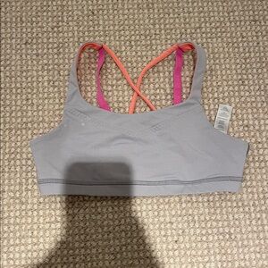 Ivivva Gray Sports Bra with Pink and Orange Straps